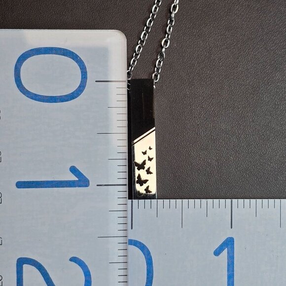 Memorial Necklace‎ With Butterfly Design (NWOT) - Picture 7 of 7